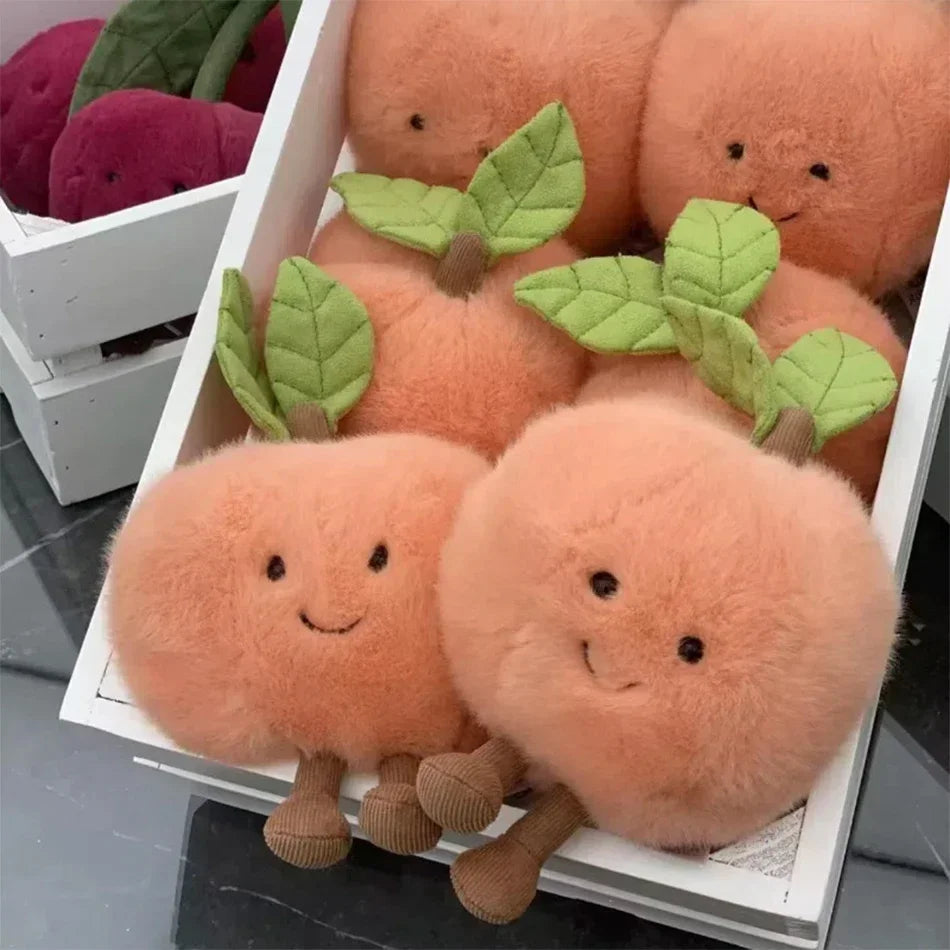 2025 Jellycat Fruit Plush Doll – Cute Peach, Pear & Cherry Plush Toys | Home Décor, Pet Toy & Birthday Gift