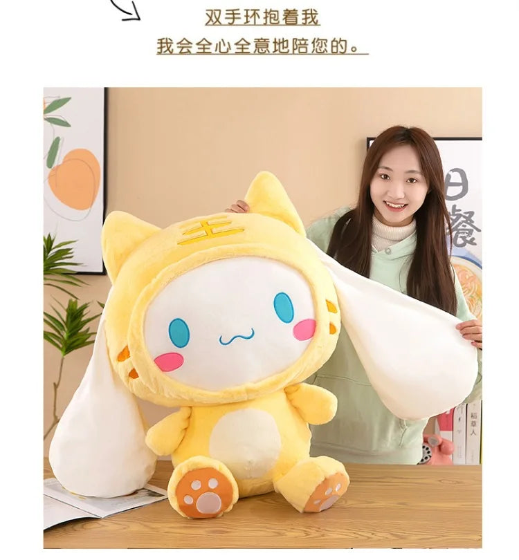 Big Size Sanrio Cinnamoroll Plush – Kawaii Dog Stuffed Animal Pillow Soft Doll Anime Toy for Kids Birthday Gift