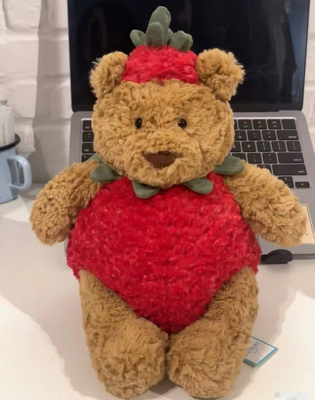 Jellycat Bassero Bear Plush Toy Series – Pumpkin, Bathrobe, Love Bat, Eggplant & Sun Doll Ornaments | Pet & Holiday Gift