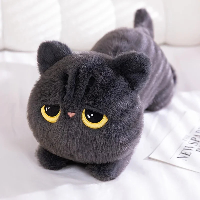 15cm Cute Cat Plush Doll – Soft Stuffed Kitten Toy, White & Gray Pillow, Birthday Gift for Kids & Girls, Pet Toy Decoration